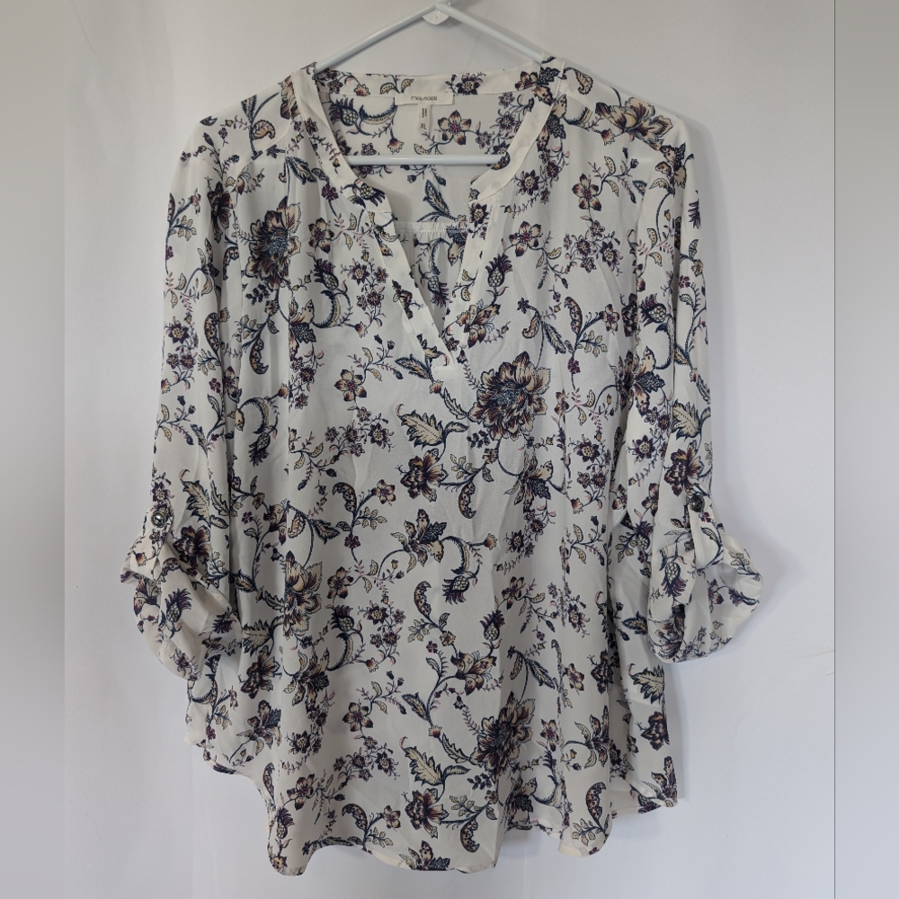 Floral chiffon blouse XL